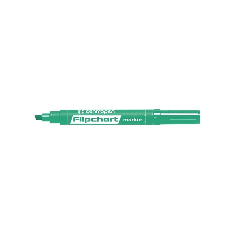 Centropen, flipchart marker 8560, zelený, 10ks, 1-4,6mm, nepropíjí se papírem, cena za 1ks