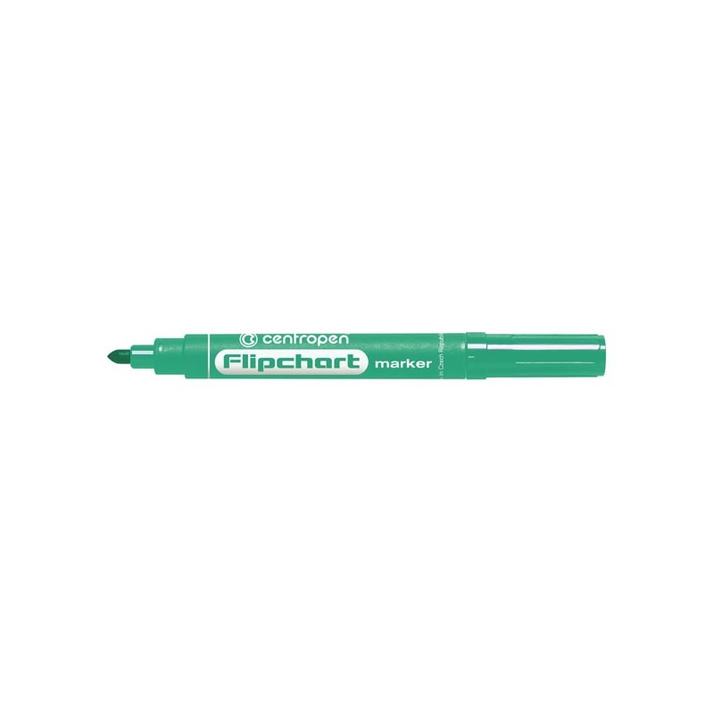 Centropen, flipchart marker 8550, zelený, 10ks, 2.5mm, nepropíjí se papírem, cena za 1ks