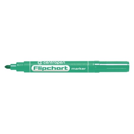 Centropen, flipchart marker 8550, zelený, 10ks, 2.5mm, nepropíjí se papírem, cena za 1ks