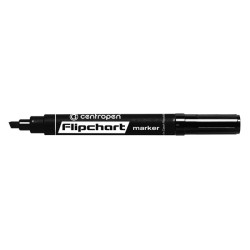 Centropen, flipchart marker 8560, černý, 10ks, 1-4,6mm, nepropíjí se papírem, cena za 1ks