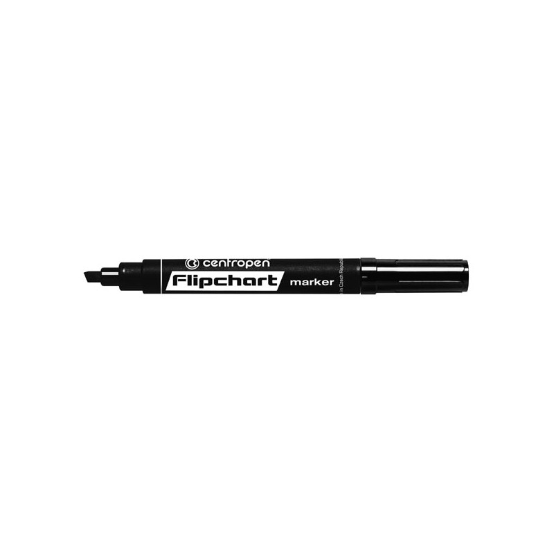 Centropen, flipchart marker 8560, černý, 10ks, 1-4,6mm, nepropíjí se papírem, cena za 1ks