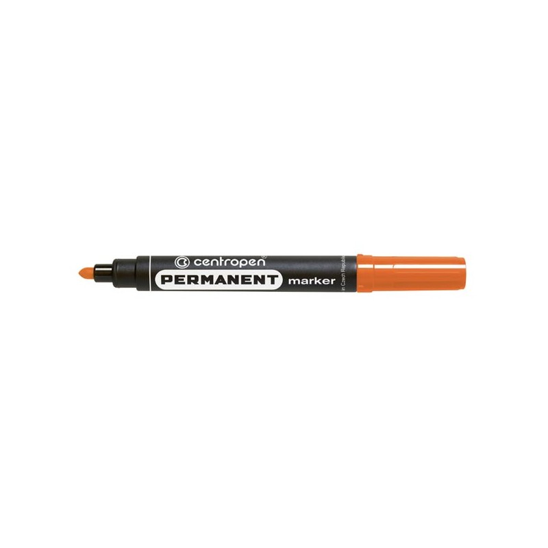 Centropen, marker 8566, oranžový, 10ks, 2.5mm, alkoholová báze, cena za 1ks, DOPRODEJ