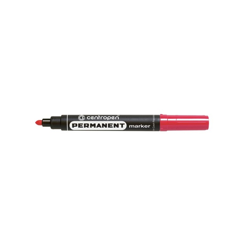 Centropen, marker 8566, červený, 10ks, 2.5mm, alkoholová báze, cena za 1ks