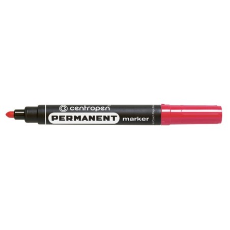 Centropen, marker 8566, červený, 10ks, 2.5mm, alkoholová báze, cena za 1ks