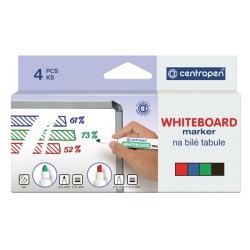 Centropen, sada whiteboard marker 8569, color, 4ks, 1-4,5mm, alkoholová báze
