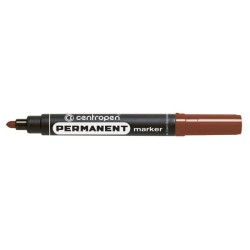 Centropen, marker 8566, hnědý, 10ks, 2.5mm, alkoholová báze, cena za 1ks