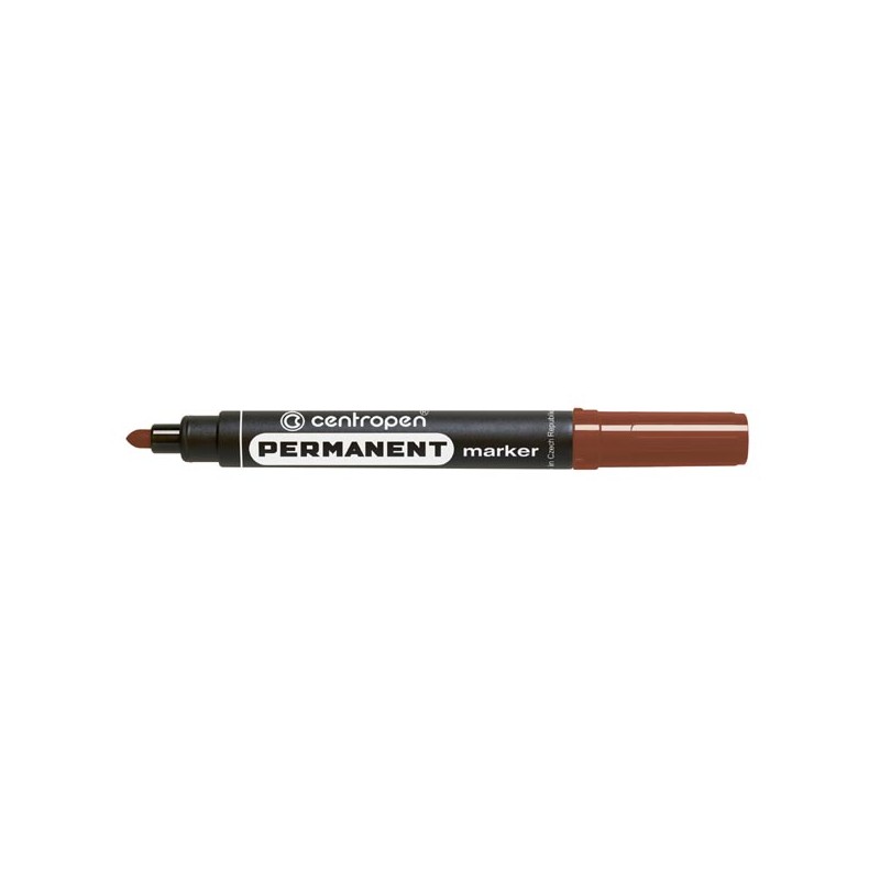 Centropen, marker 8566, hnědý, 10ks, 2.5mm, alkoholová báze, cena za 1ks