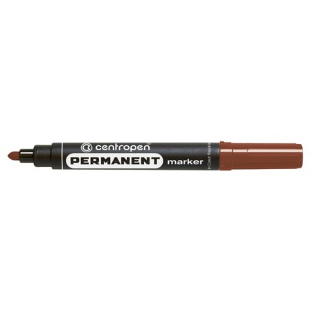 Centropen, marker 8566, hnědý, 10ks, 2.5mm, alkoholová báze, cena za 1ks