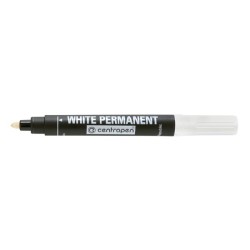 Centropen, popisovač 8586, bílý, 10ks, 2.5mm, vodní báze, cena za 1ks