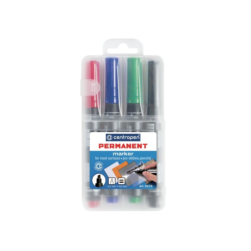 Centropen, marker 8576, color, 4ks, 1-4,6mm, alkoholová báze