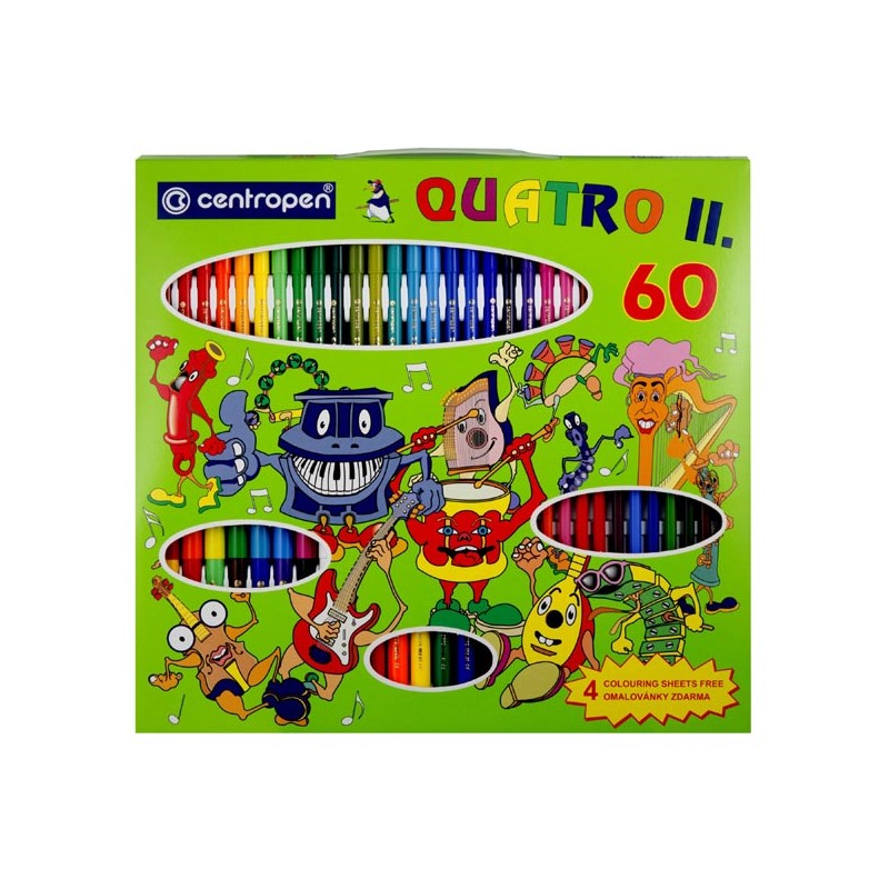 Centropen, sada popisovačů 9396, color, 60ks, dětská