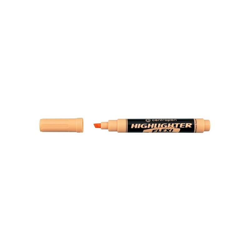 Centropen, zvýrazňovač 8542, oranžový, 10ks, 1-5mm, pastel, se super pružným hrotem, cena za 1ks