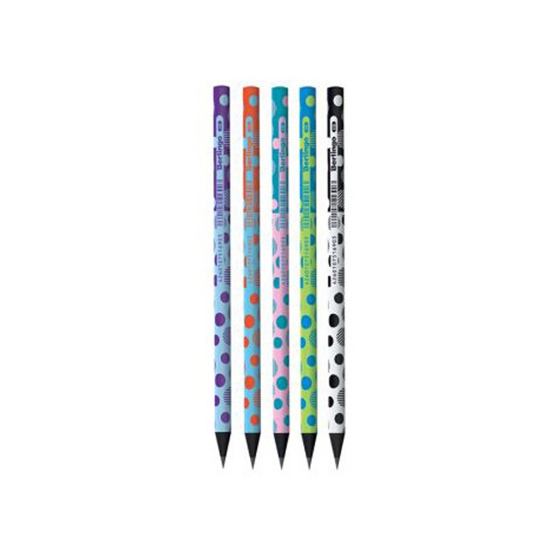 Berlingo, grafitová tužka Dots, color, 72ks, bez pryže