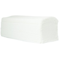Papírový ručník ZZ, 240 x 210mm, bílý, 3200ks, dvouvrstvý