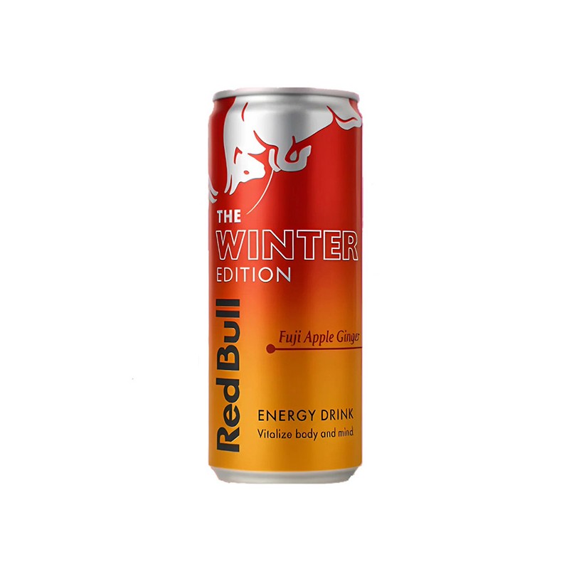 Energy drink, Winter edition, datum expirace 10.2026, Red Bull Fuji jablko a zázvor, 24-pack, cena za 1ks