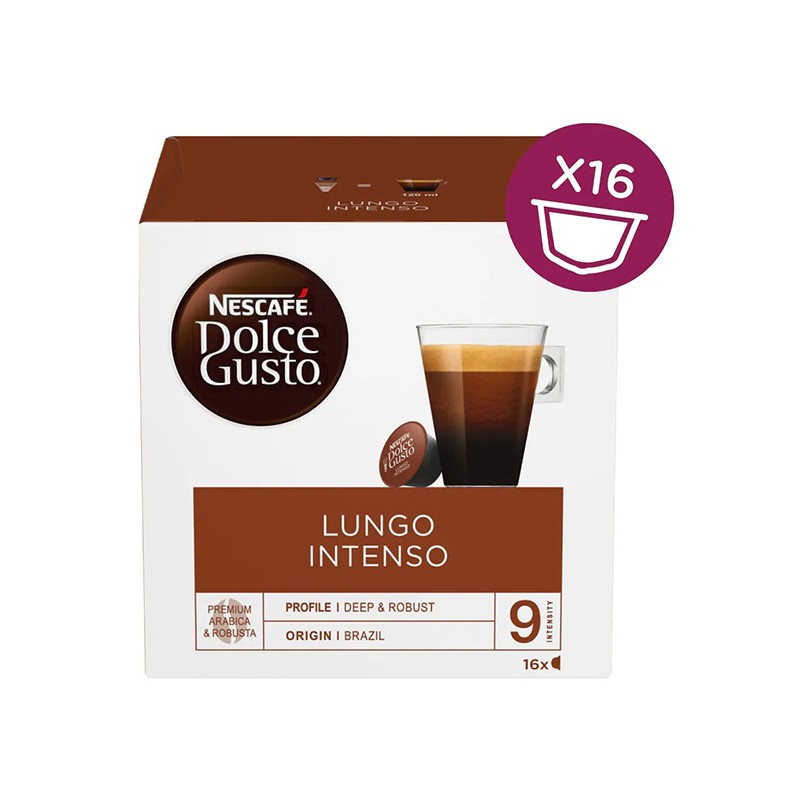 Kávové kapsle Nescafé Dolce Gusto lungo, intenso, 3x16 kapslí, velkoobchodní balení karton