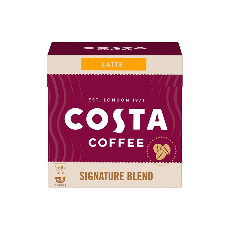 Kávové kapsle Dolce Gusto café au lait, Signature Blend Latte, 16 kapslí, krabička