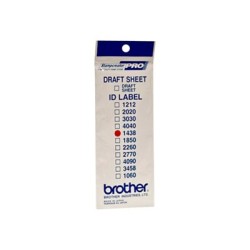 Štítky pro razítka Brother, ID1438, 14x38mm, 12ks, s průhlednou krytkou