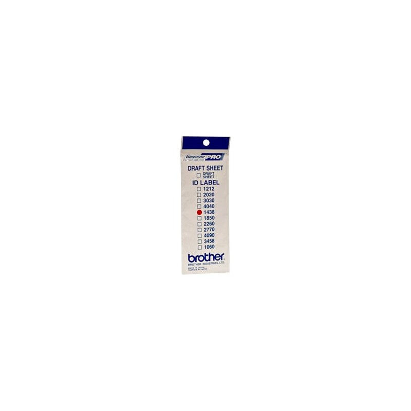 Štítky pro razítka Brother, ID1438, 14x38mm, 12ks, s průhlednou krytkou