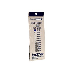Štítky pro razítka Brother, ID1212, 12x12mm, 12ks, s průhlednou krytkou