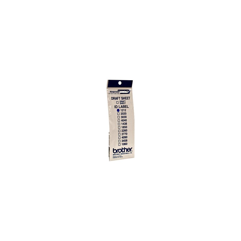 Štítky pro razítka Brother, ID1212, 12x12mm, 12ks, s průhlednou krytkou