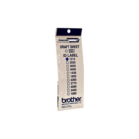 Štítky pro razítka Brother, ID1212, 12x12mm, 12ks, s průhlednou krytkou