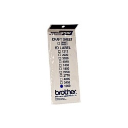 Štítky pro razítka Brother, ID1060, 10x60mm, 12ks, s průhlednou krytkou