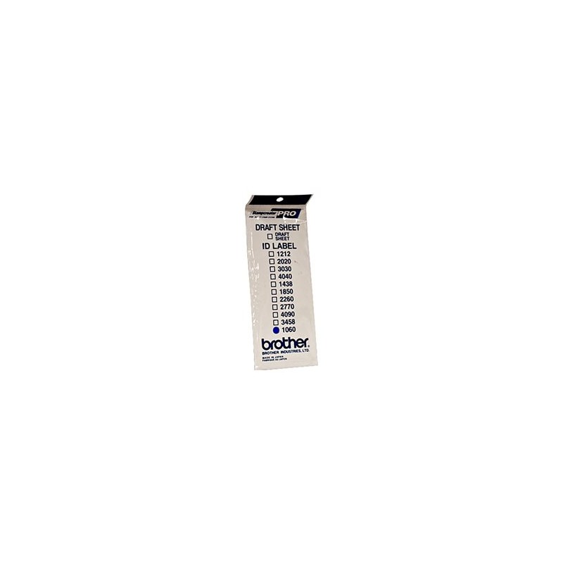 Štítky pro razítka Brother, ID1060, 10x60mm, 12ks, s průhlednou krytkou
