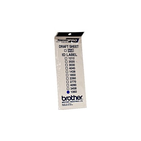 Štítky pro razítka Brother, ID1060, 10x60mm, 12ks, s průhlednou krytkou