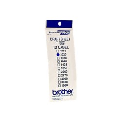 Štítky pro razítka Brother, ID2020, 20x20mm, 12ks, s průhlednou krytkou