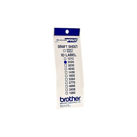 Štítky pro razítka Brother, ID2020, 20x20mm, 12ks, s průhlednou krytkou