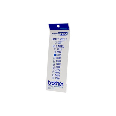 Štítky pro razítka Brother, ID3030, 30x30mm, 12ks, s průhlednou krytkou