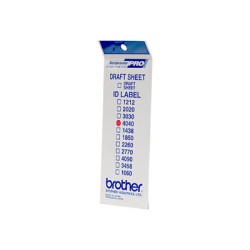Štítky pro razítka Brother, ID4040, 40x40mm, 12ks, s průhlednou krytkou