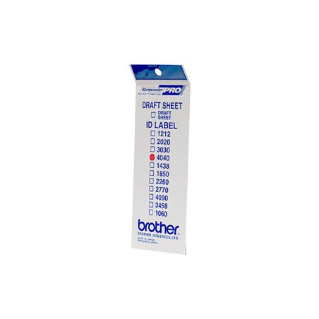 Štítky pro razítka Brother, ID4040, 40x40mm, 12ks, s průhlednou krytkou