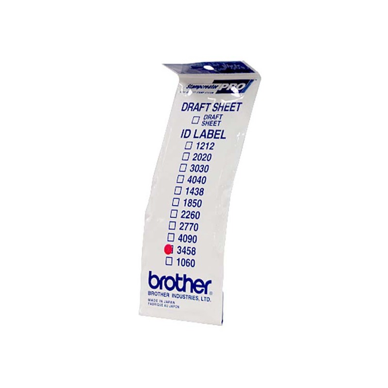 Štítky pro razítka Brother, ID3458, 34x58mm, 12ks, s průhlednou krytkou