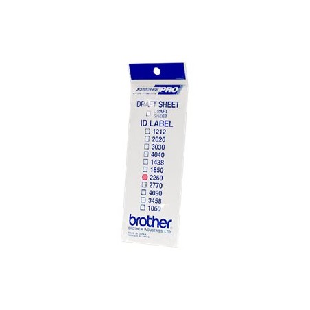 Štítky pro razítka Brother, ID2260, 22x60mm, 12ks, s průhlednou krytkou