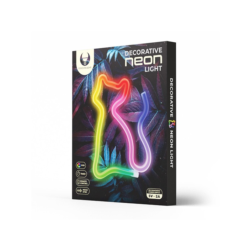 Neon LED RGB CAT FLRN03 + RC Forever Light