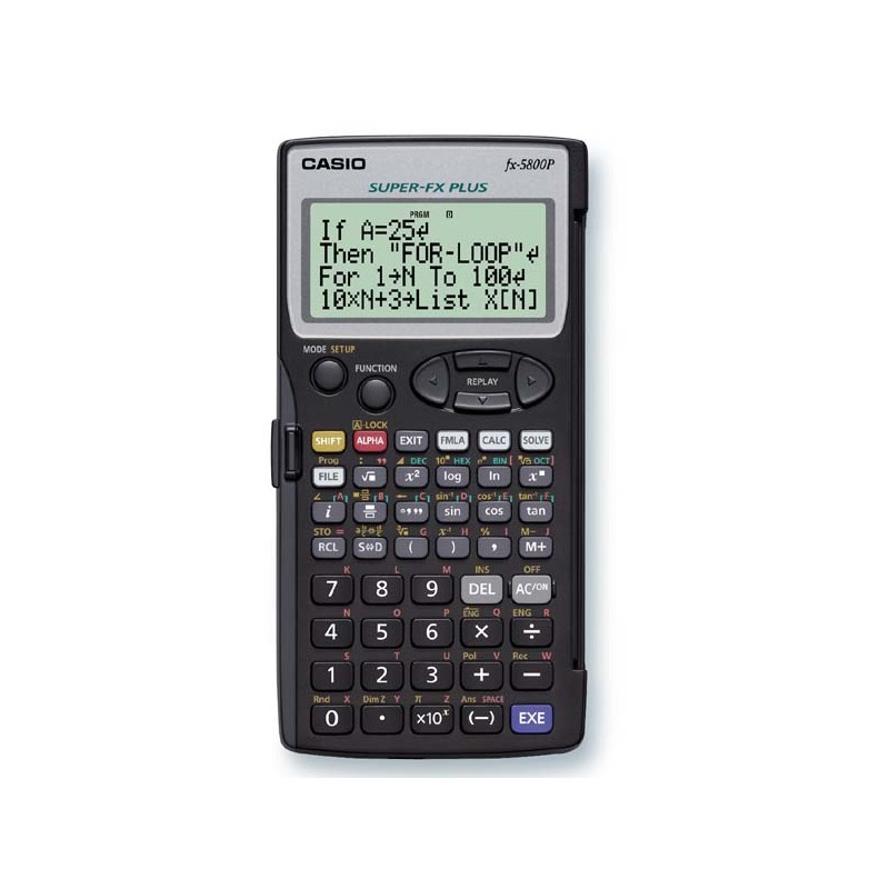 Casio Kalkulačka FX 5800 P, černá, programovatelná, 4 řádkový displej