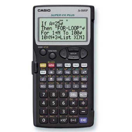 Casio Kalkulačka FX 5800 P, černá, programovatelná, 4 řádkový displej