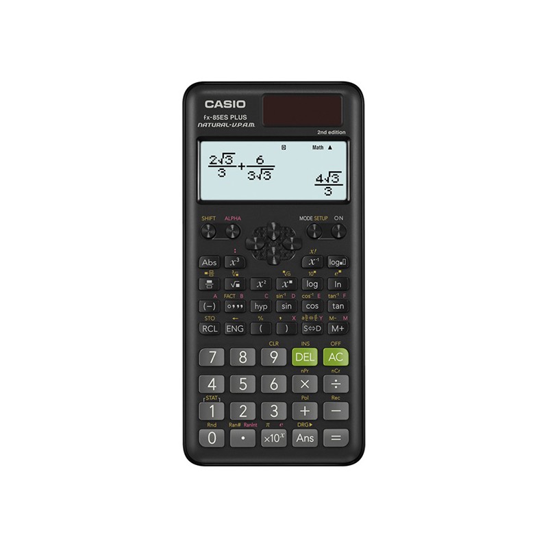 Casio Kalkulačka FX 85 ES Plus E2, černá, školní, s duálním napájením