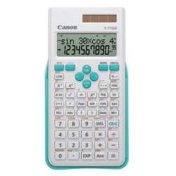 Canon Kalkulačka F-715SG, bílá, školní, dvanáctimístná, s modrým krytem