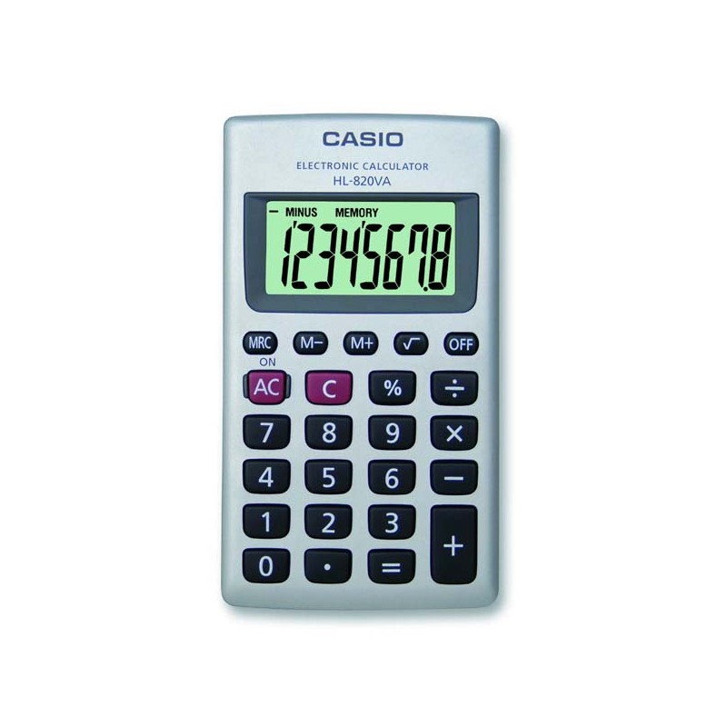 Casio Kalkulačka HL 820 VA, bílá, kapesní, osmimístná