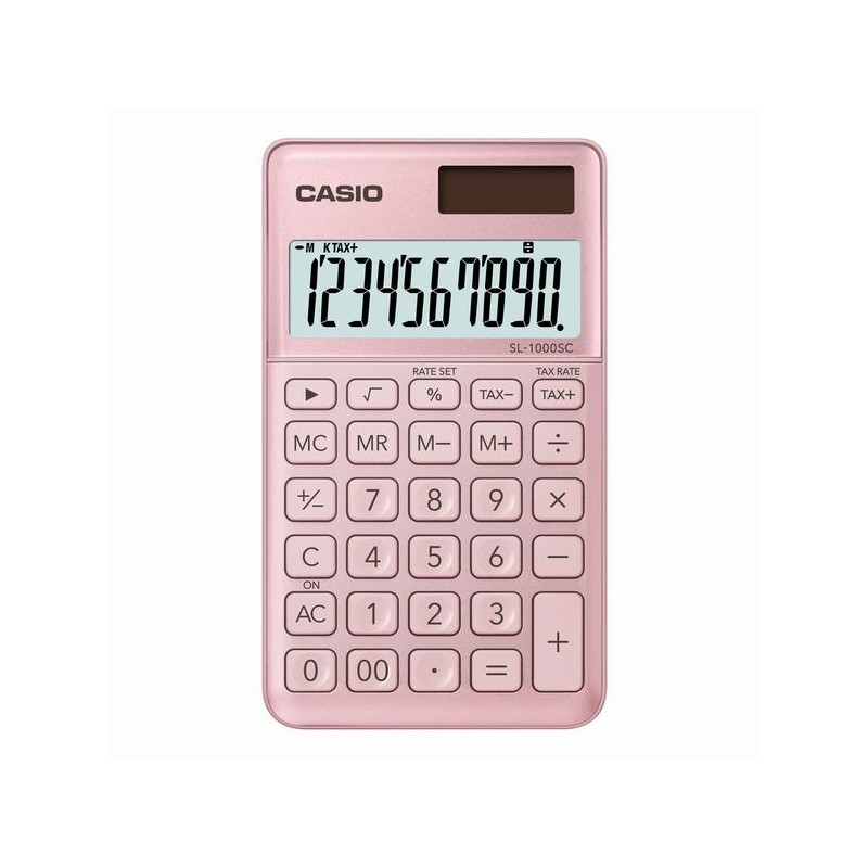 Casio Kalkulačka SL 1000 SC PK, zlatá, desetimístná, duální napájení