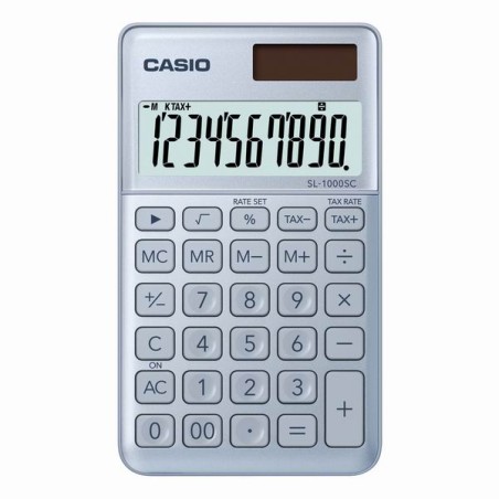 Casio Kalkulačka SL 1000 SC BU, stříbrná, desetimístná, duální napájení