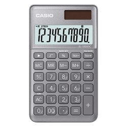 Casio Kalkulačka SL 1000 SC GY, stříbrná, kapesní, desetimístná