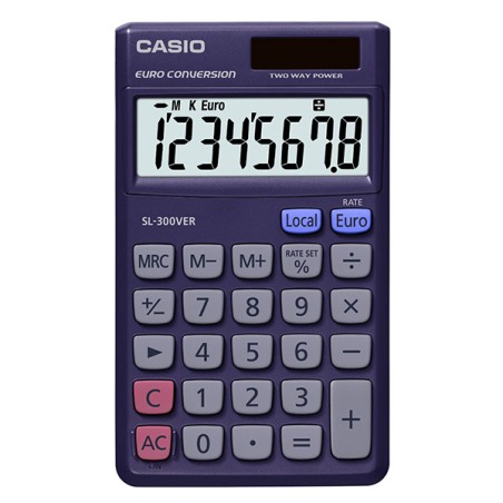 Casio Kalkulačka SL 300 VER, černá, kapesní, osmimístná