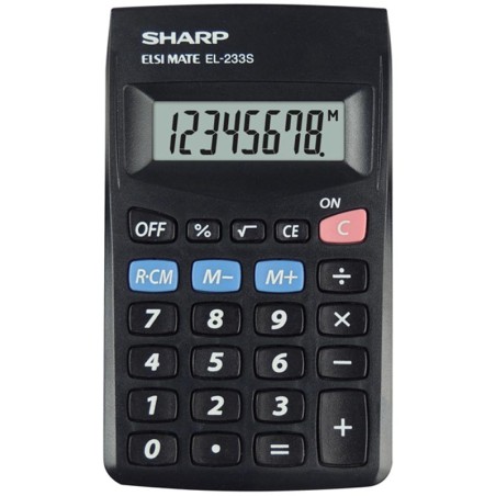 Sharp Kalkulačka EL-233S, černá, kapesní, osmimístná