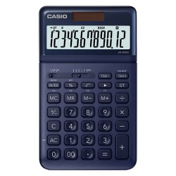 Casio Kalkulačka JW 200 SC NY, modrá, dvanáctimístná, duální napájení, sklápěcí displej
