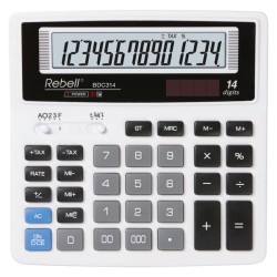Rebell Kalkulačka RE-BDC314 BX, bílá, stolní, čtrnáctimístná
