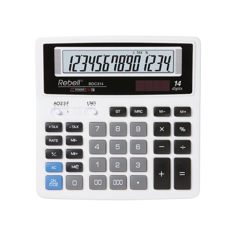 Rebell Kalkulačka RE-BDC314 BX, bílá, stolní, čtrnáctimístná